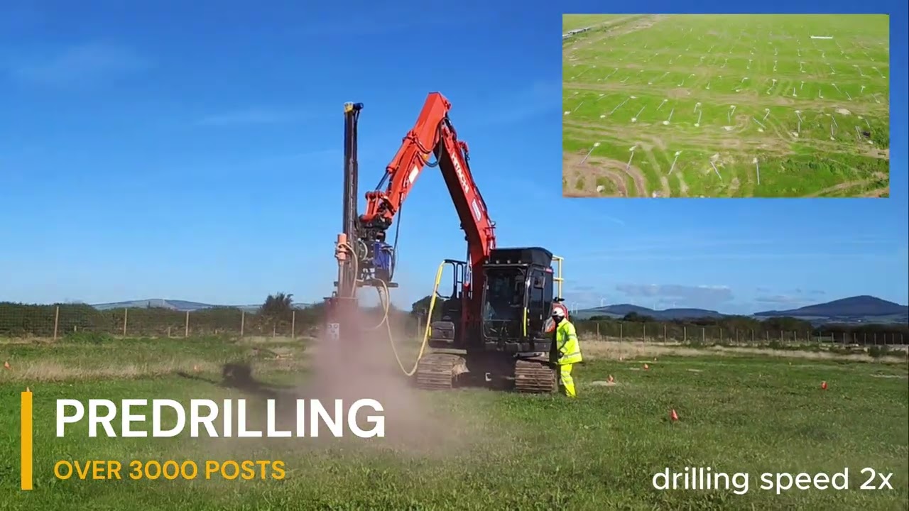 Predrilling at the DELL Solar Site — the toughest project of the year.