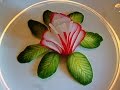 10 LIFE HACKS HOW TO CUT RADISH CUCUMBER BEAUTIFUL  & RADISH FLOWER GARNISH - CUCUMBER DESIGN