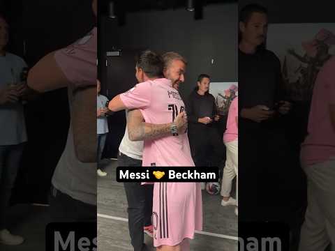 Leo Messi links up with David Beckham in his new Inter Miami threads (via @intermiamicf)