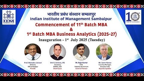 IIM Sambalpur Welcomes the MBA Batch of 2025-27 | INDUCTION 2025