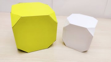КАК СДЕЛАТЬ УСЕЧЁННЫЙ КУБ ИЗ БУМАГИ? ОБЪЕМНЫЙ УСЕЧЁННЫЙ КУБ ИЗ БУМАГИ ОБЪЕМНЫЕ ГЕОМЕТРИЧЕСКИЕ ФИГУРЫ
