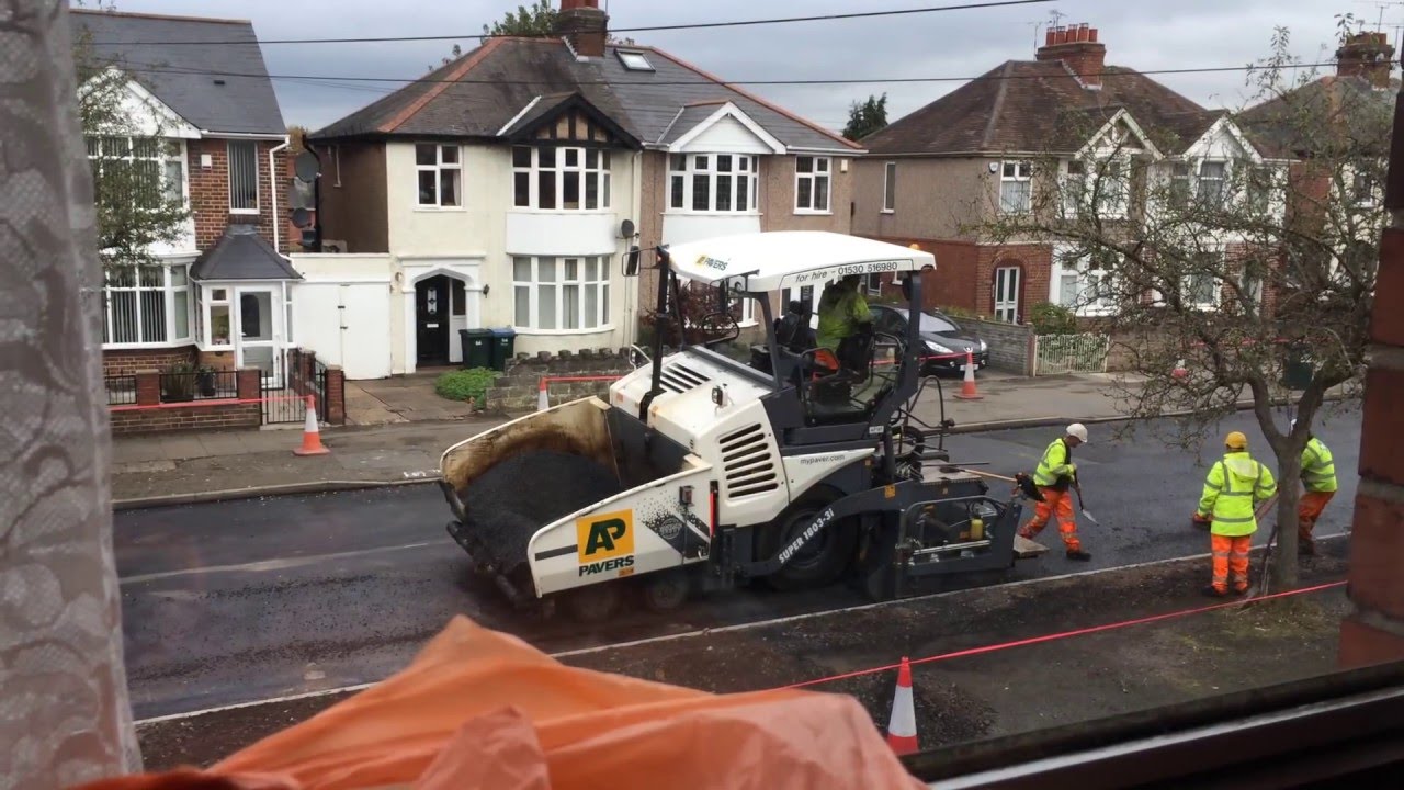 tarmac new road surface being laid youtube laid asphalt