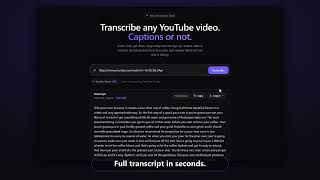 How to get a transcript of a YouTube video with no captions