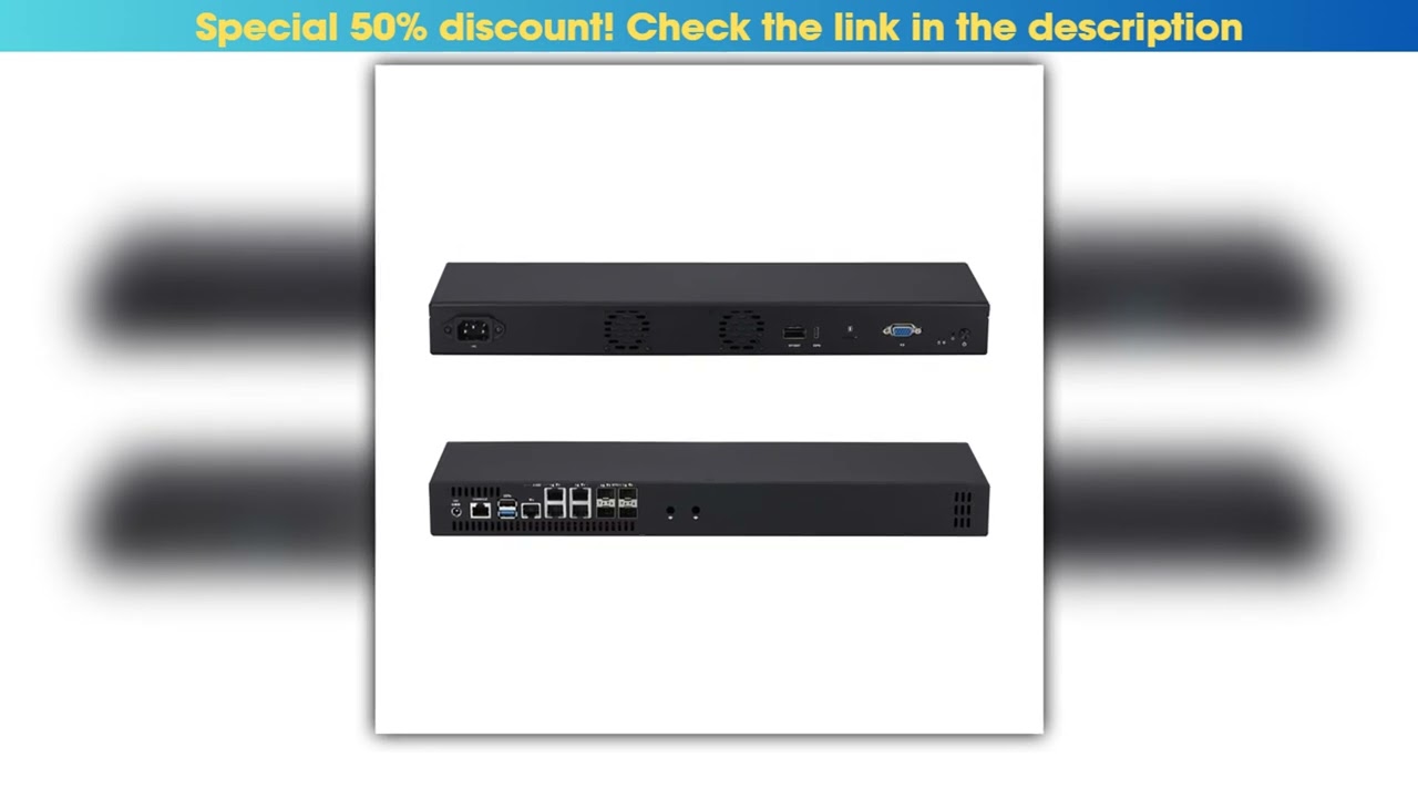 Hot Picks Qotom 1U Rackmount SFP+ 10GB/SFP 1GB /2.5G / I225 2.5GB LAN C3558 C3758 C3758R C3808 C390