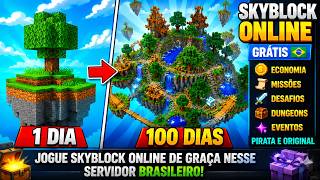 SKYBLOCK: Servidor Online de MINECRAFT compativel para Java e Bedrock com MUITOS PLAYERS ONLINE