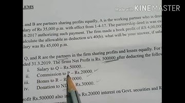 VI SEM BCOM BT Assessment of Firm Problem