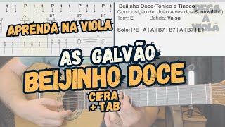 Beijinho Doce | Aprenda na Viola | As Galvão
