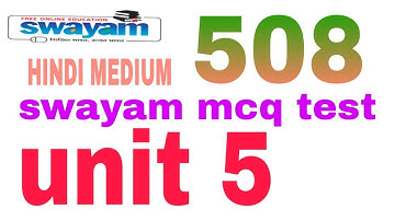 Nios deled 508 ka mcq unit 5