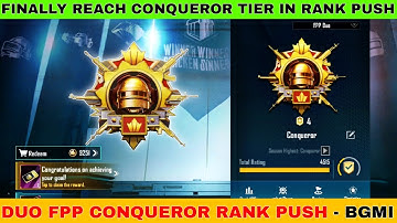Finally reach conqueror tier in rank push | duo fpp conqueror rank push| #bgmimario #bgmirankpush