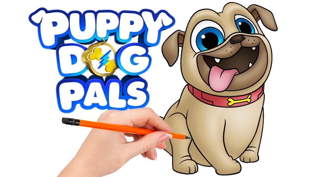 Dog Rolly Drawing How to draw Rolly from Puppy Dog Pals - YouTube