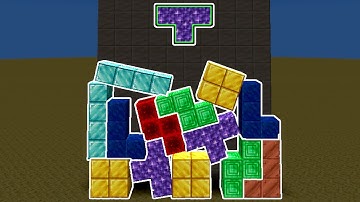 Jiggle Tetris in Vanilla Minecraft