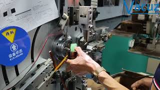 Vacuz Horizontal Type Automatic Toroidal Inductor Core Flat Copper Wire Bending Winding Machine
