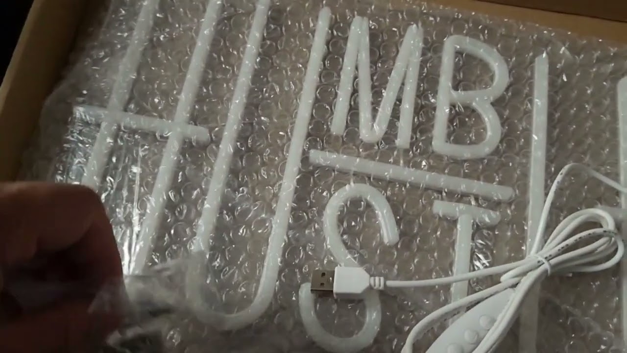 Hustle LED Neon Sign for Wall Decor | Humble Party Decorations | Man Cave Decor 