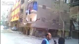 انهيار مبنى سكني بمنطقة عرب المعادي في مصر
