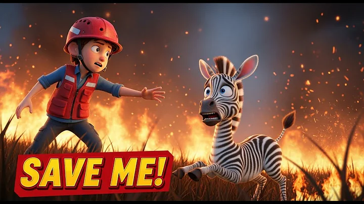 Toby Rescues Baby Zebra from Wildfire | Thrilling Animal Rescue Animation for Kids (EP 31)