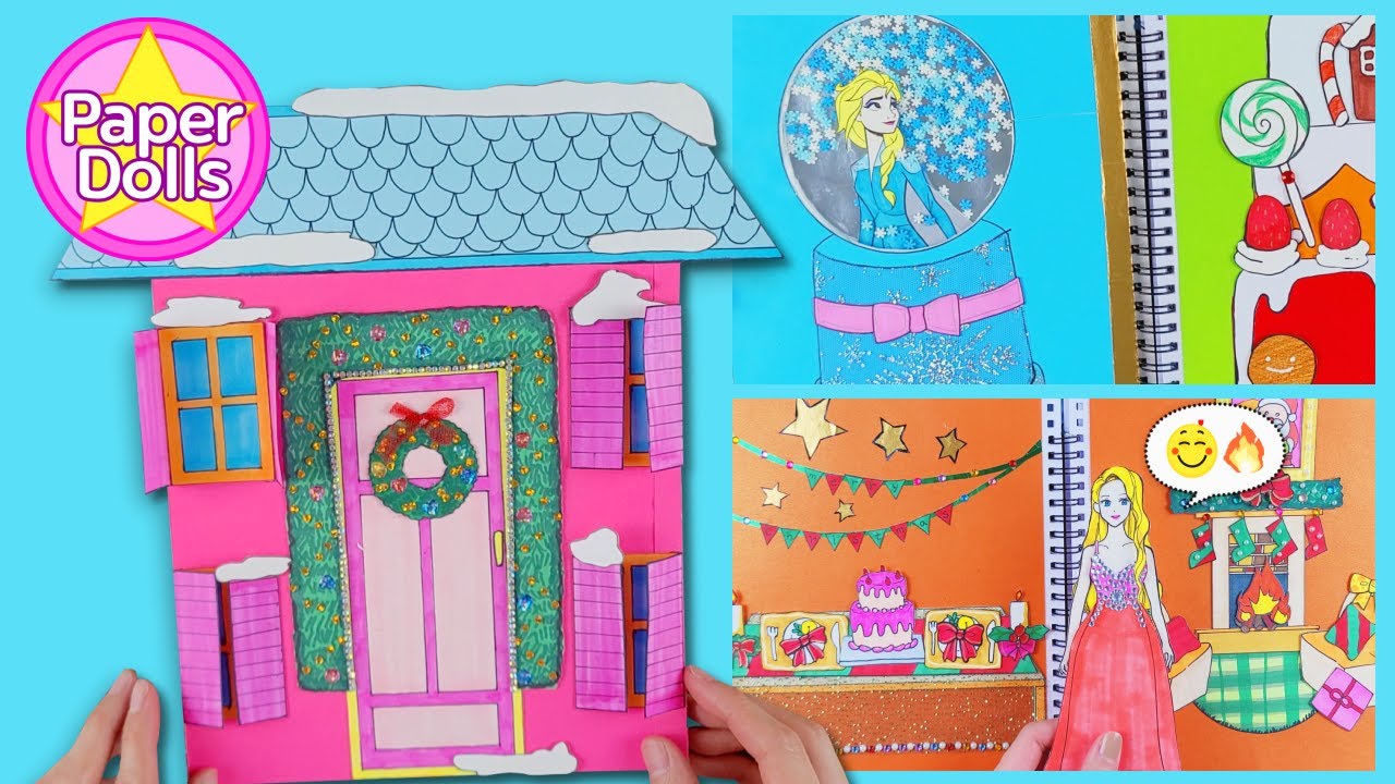 [ DIY ] QUIET BOOK Let's decorate the Christmas Paper Dolls house