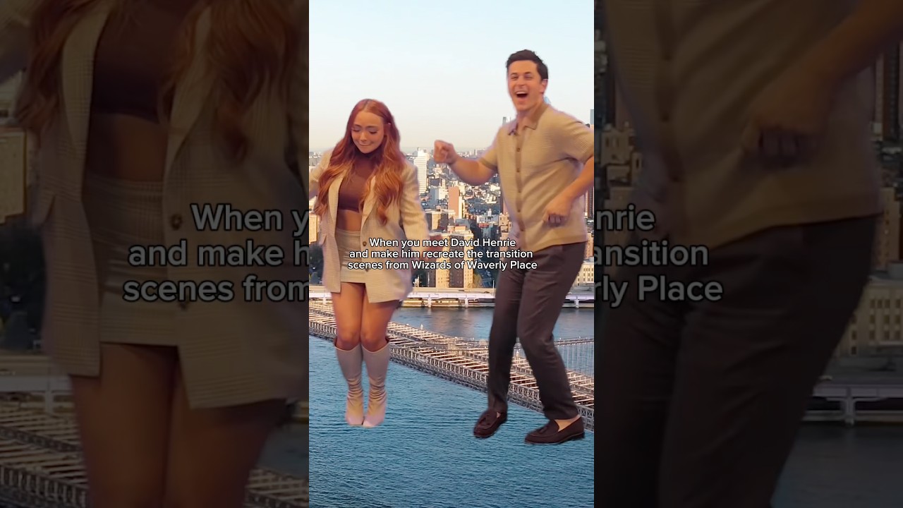 David Henrie recreated the transition scene from #wizardsofwaverlyplace with me!!!