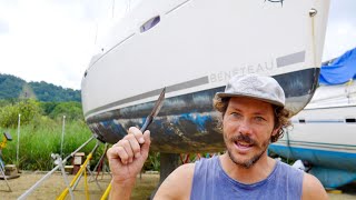 How to antifoul a sailboat with no experience in 3 days  Ep. 107