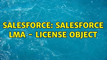 Salesforce: Salesforce LMA - License object