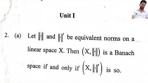 Functional analysis last year question paper msc Mathematics Cdlu sirsa / msc Old question paper msc