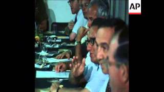 SYND 28 8 75 KISSINGER MEETS RABIN AND ALLON TO FINALISE PEACE ACCORD BETWEEN ISRAEL AND EGYPT
