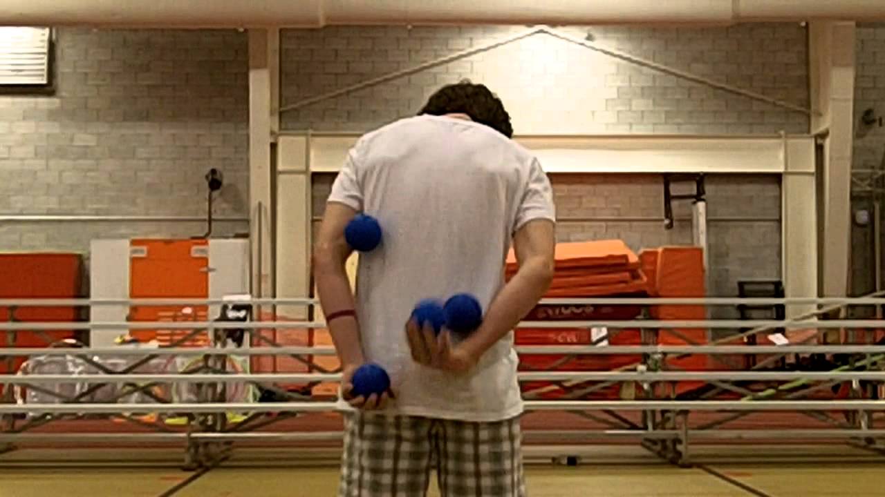 4 ball juggling Blind Behind the Back Adam Kapilow YouTube