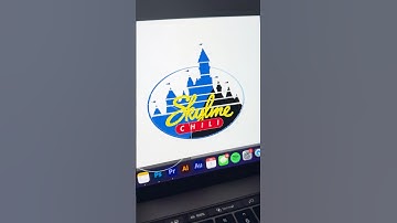 Combining the Disney and Skyline logos! #logos #logodesign #redesign #mashup #procreate #shorts