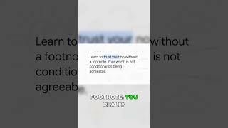 Trust Your 'No' - No Footnotes Needed! ✅