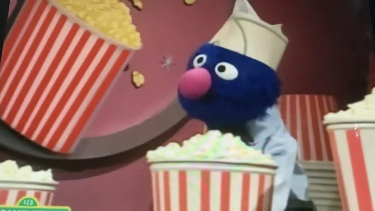Sesame Street Grover and Mr Johnson Big, Bigger, and Bigger Popcorn