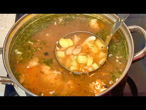 Беру БАНКУ ФАСОЛИ и готовлю ПОТРЯСАЮЩИЙ суп! Вкусный рецепт из простых продуктов!