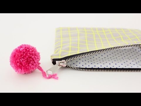 How To Sew A Lined Zipper Pouch--great For Beginners!