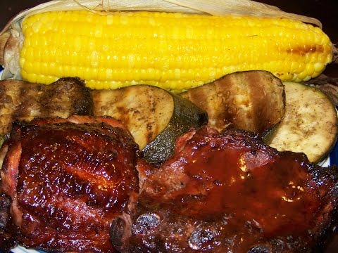 Wood Smoke, BBQ, Pork Ribs, Chicken Thigh, Corn, Zucchini 7/7 Chef John The Ghetto Gourmet Show II