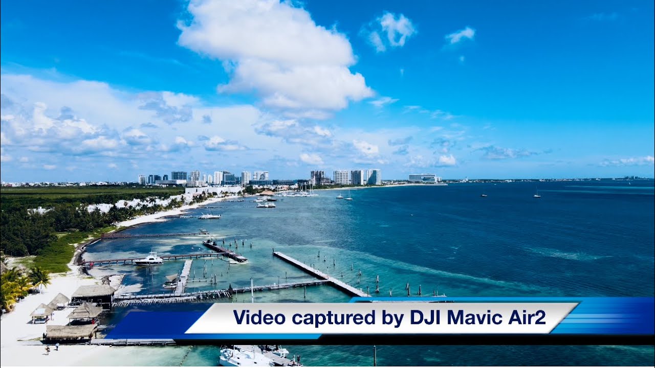 Drone View of Cancun Hotel Zone, the best sight ‼️