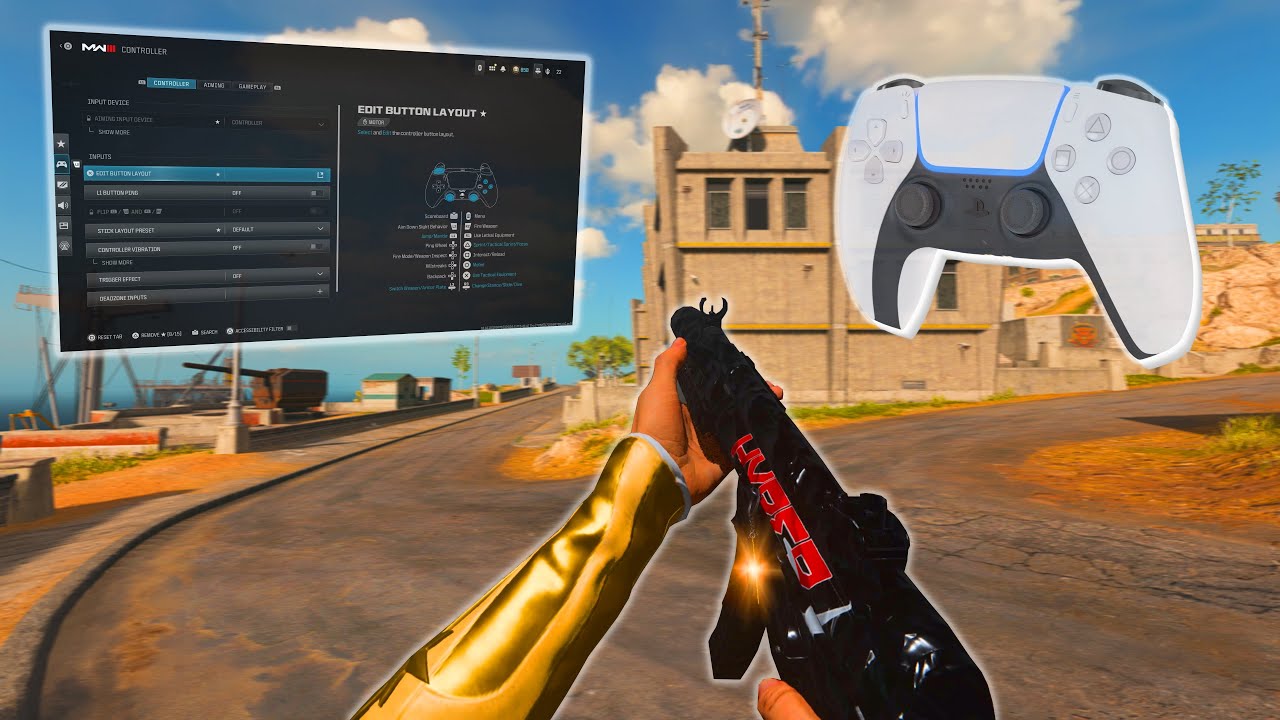 Movement 👑+ Warzone 3 Best controller settings ( movement / Aimbot ...