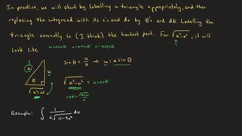 BC Calculus 7.4 Trig Substitution Part 1