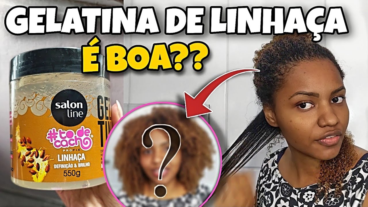 GELATINA DE LINHAÇA SALON LINE| RESENHA CABELO CRESPO