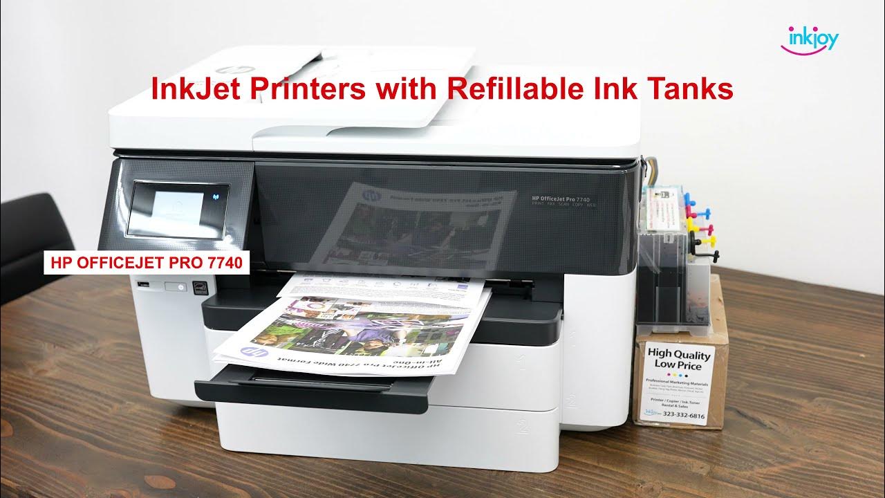 Refillable Ink Tank Printers_HP OfficeJet Pro 7740 Color Inkjet All-In-One  Printer 