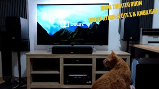 Home Theater Room Dolby Atmos & DTS X & Ambilight