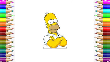 🎨✏️ How to Draw Homer Simpson 💛 Step by Step | Easy Drawing Tutorial for Beginners ✨