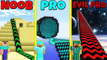 Minecraft Battle: NOOB vs PRO vs EVIL PRO: SPRINGBOARD RAMP BUILD CHALLENGE / Animation
