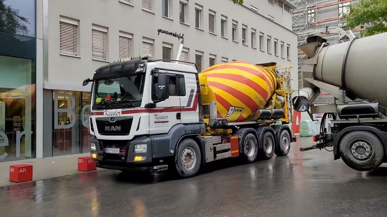 MAN TGS 8x4 - Liebherr Betonmischer - Baustelle Bärenkreuzung Feldkirch 2022