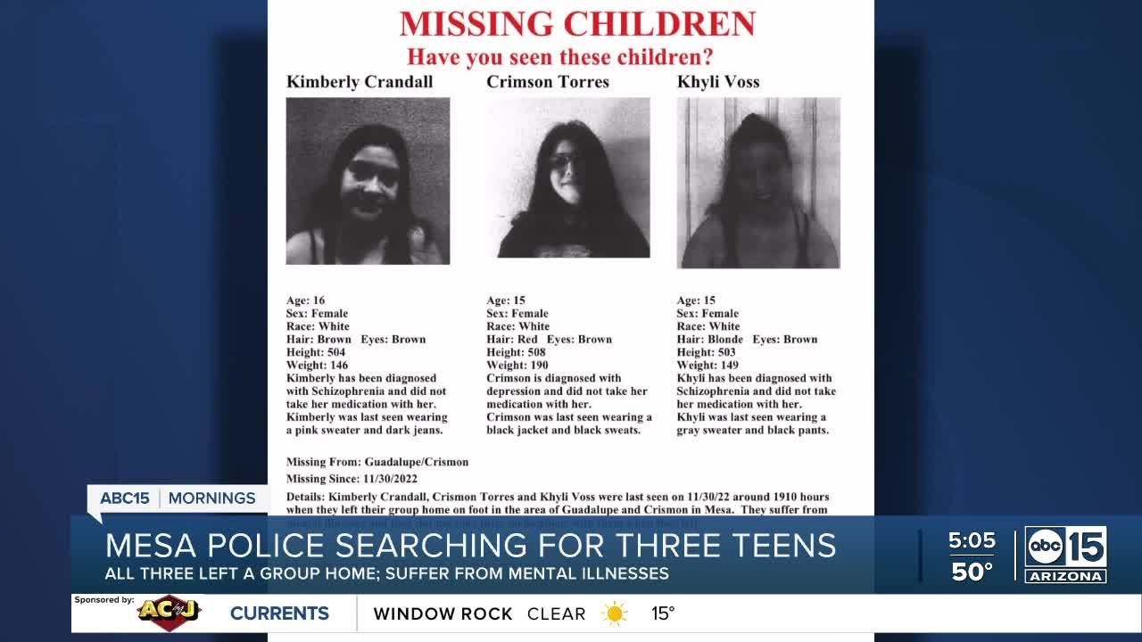 Mesa police searching for three missing teens - YouTube