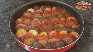 صينية الكفتة مع البطاطا الصحية على الطريقة اللبنانية Healthy lebanese kofta with potatoes