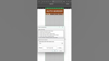 Auto Border in Excel #shortsfeed #shortvideo #shorts #short