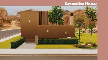 Brutalist House | The Sims 4 Speed Build | No CC