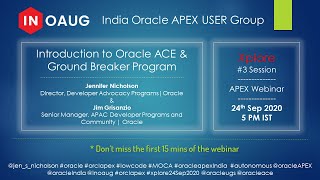 Introduction - Xplore 3 - INOAUGration - INOAUG.ORG