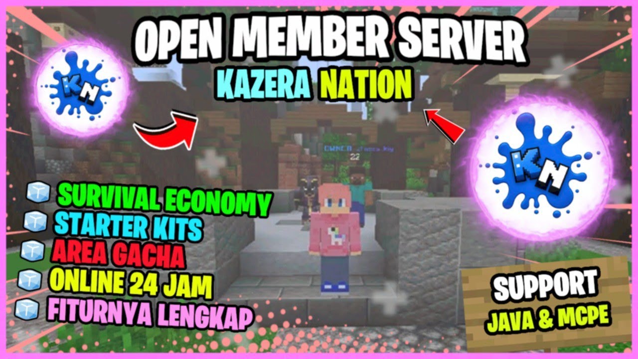 SERVER MINECRAFT TERBARU !! KAZERA NATION - FITURNYA LENGKAP, SUPPORT ...