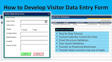 How to Develop a Visitor Data Entry Form in Excel and VBA