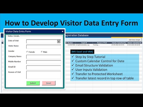 How to Develop a Visitor Data Entry Form in Excel and VBA