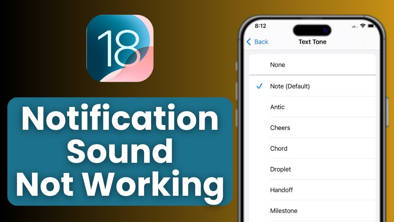 How to Fix Notification Sound Not Working on iPhone After Update iOS 18 ...